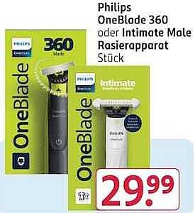 Philips OneBlade 360 oder Intimate Male Rasierapparat Stück