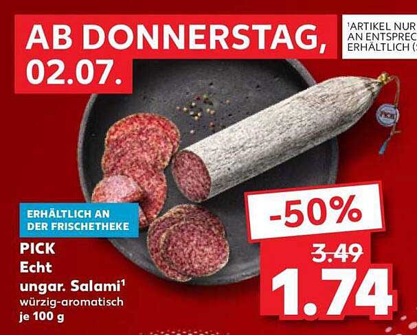 PICK Echt ungar. Salami würzig-aromatisch je 100 g
