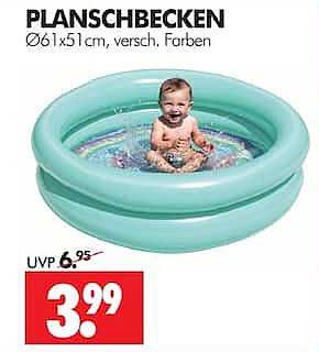 PLANSCHBECKEN Ø61 x 15 cm, versch. Farben