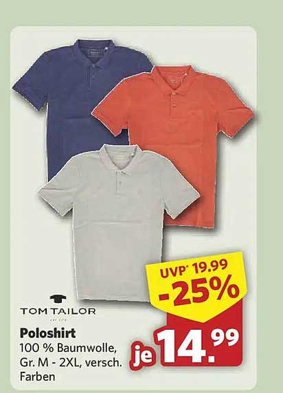 Poloshirt 100 % Baumwolle, Gr. M - 2XL, versch. Farben