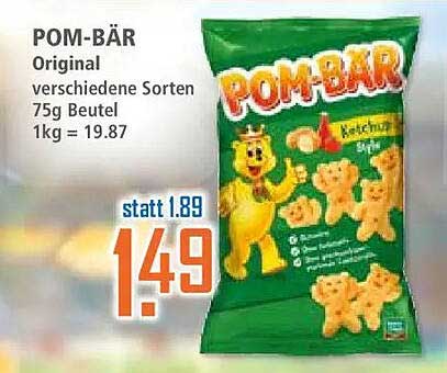 POM-BÄR Original verschiedene Sorten 75g Beutel 1kg = 19.87