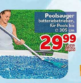 Poolsauger batteriebetrieben, für Pools bis Ø 305 cm