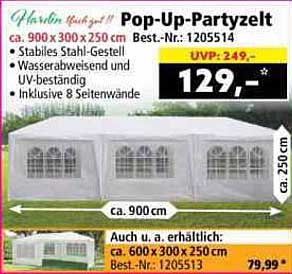 Pop-Up-Partyzelt
