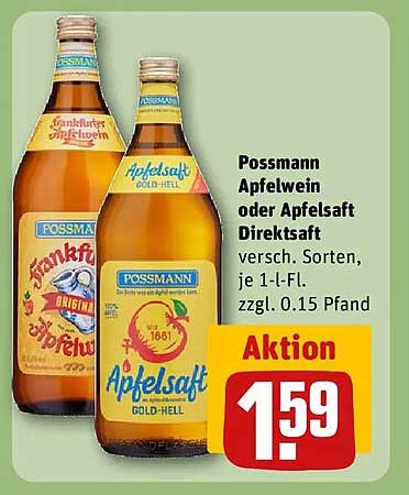 Possmann Apfelwein oder Apfelsaft Direktsaft