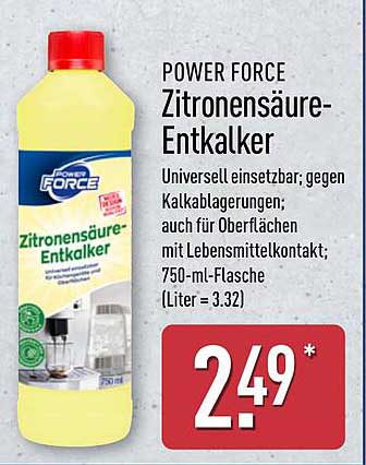 POWER FORCE Zitronensäure-Entkalker