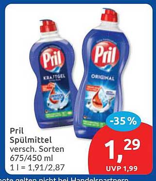 Pril Spülmittel versch. Sorten 675/450 ml 1 l = 1,91/2,87