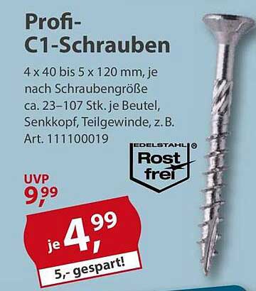Profi-C1-Schrauben