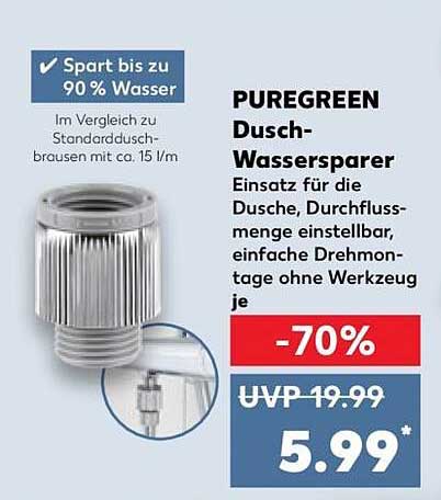 PUREGREEN Dusch-Wassersparer