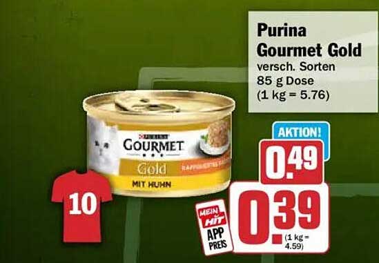Purina Gourmet Gold versch. Sorten 85 g Dose (1 kg = 5.76)