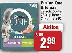Purina One Bifensis versch. Sorten 750g-Beutel (1 kg = 3.99)