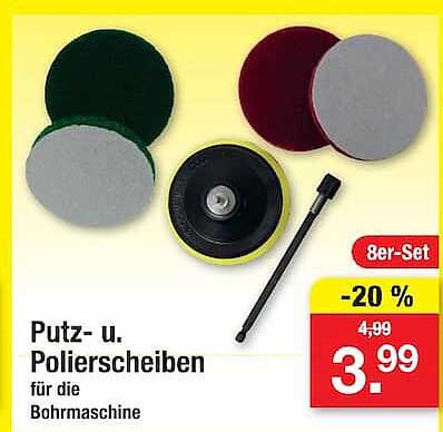 Putz- u. Polierscheiben für die Bohrmaschine