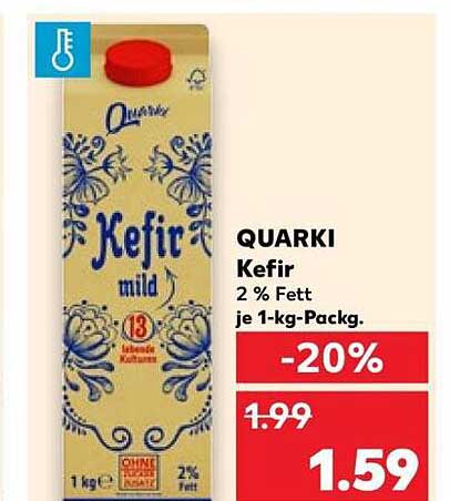 QUARKI Kefir 2 % Fett je 1-kg-Packg.
