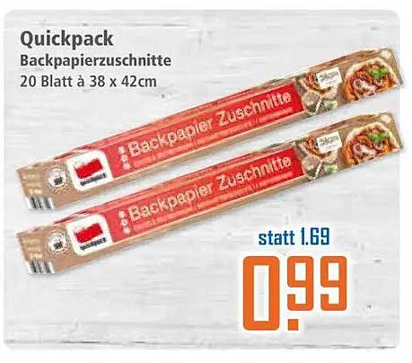 Quickpack Backpapierzuschnitte 20 Blatt á 38 x 42cm