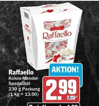 Raffaello Kokos-Mandel-Spezialität 230 g Packung (1 kg = 13.00)