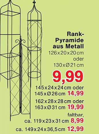 Rank-Pyramide aus Metall