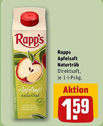 Rapps Apfelsaft Naturtrüb