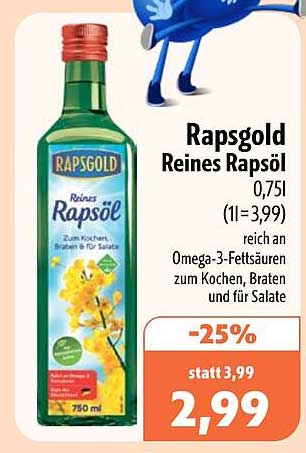 Rapsgold Reines Rapsöl