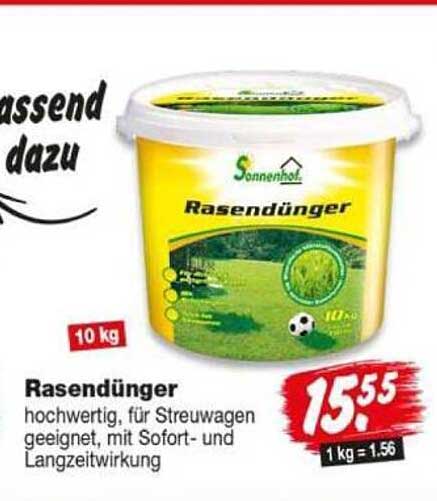 Rasendünger hochwertig, für Streuwagen geeignet, mit Sofort- und Langzeitwirkung