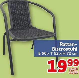 Rattan-Bistrotstuhl