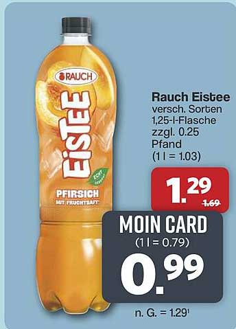 Rauch Eistee versch. Sorten 1,25-l-Flasche zzgl. 0.25 Pfand (1 l = 1.03)