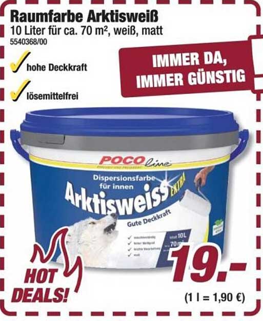 Raumfarbe Arktisweiß