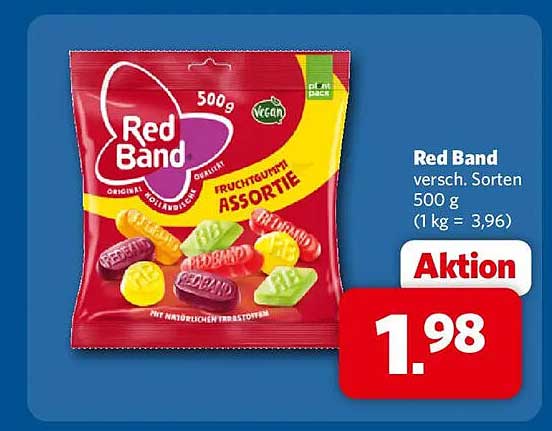 Red Band versch. Sorten 500 g (1 kg = 3,96)