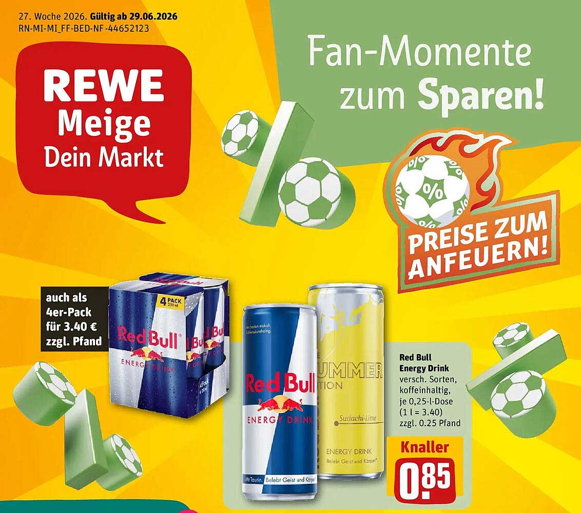 Red Bull Energy Drink versch. Sorten, koffeinhaltig, je 0,25-L-Dose