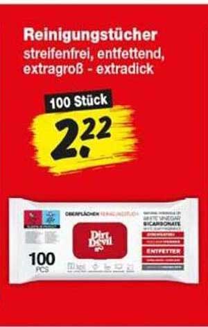 Reinigungstücher streifenfrei, entfettend, extragrob - extradick