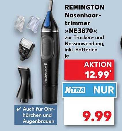 REMINGTON Nasenhaartrimmer »NE3870« zur Trocken- und Nassanwendung, inkl. Batterien je