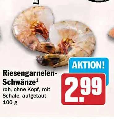 Riesengarnelen-Schwänze