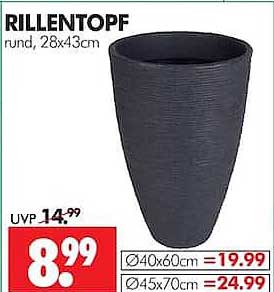 RILLENTOPF rund, 28x43cm