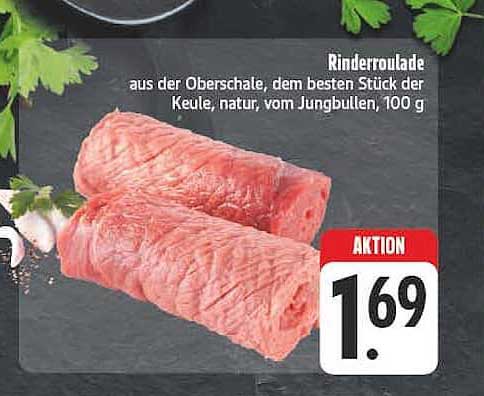 Rinderroulade aus der Oberschale, dem besten Stück der Keule, natur, vom Jungbullen, 100 g