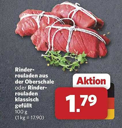 Rinderrouladen aus der Oberschale oder Rinderrouladen klassisch gefüllt