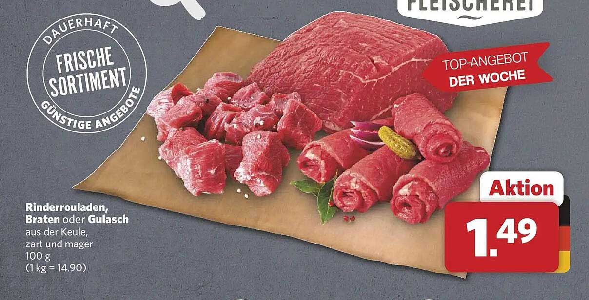 Rinderrouladen, Braten oder Gulasch