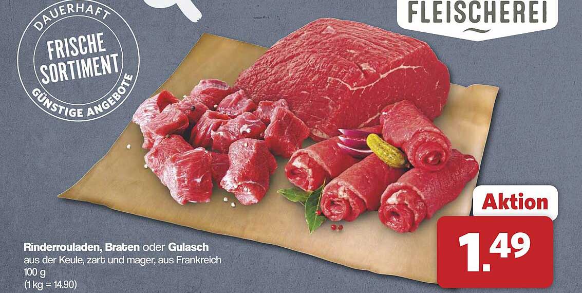 Rinderrouladen, Braten oder Gulasch