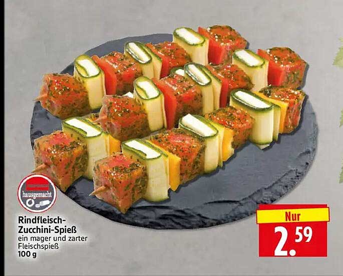 Rindfleisch-Zucchini-Spieß