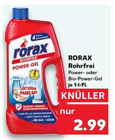 RORAX Rohrfrei Power- oder Bio-Power-Gel je 1-l-Fl.