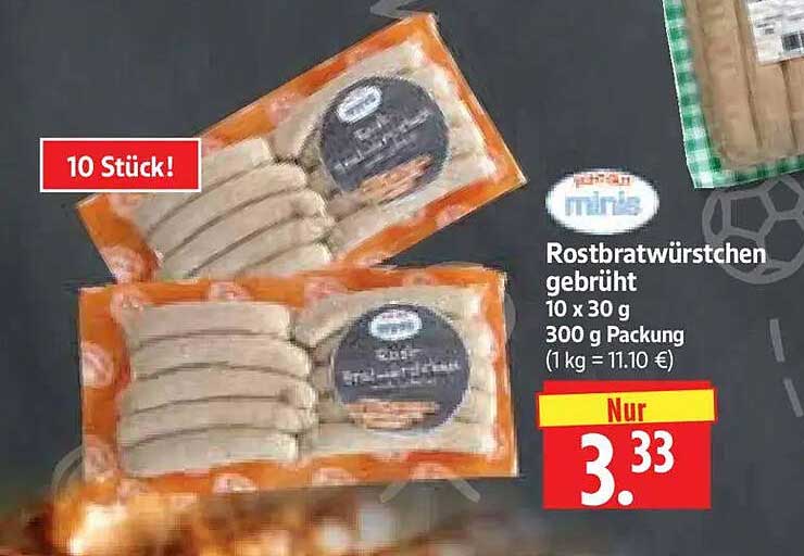 Rostbratwürstchen gebrüht
