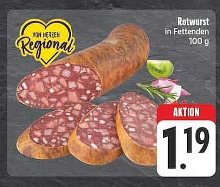 Rotwurst in Fettenden 100 g
