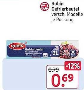 Rubin Gefrierbeutel versch. Modelle je Packung