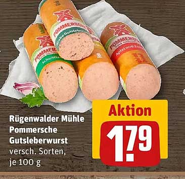 Rügenwalder Mühle Pommersche Gutsleberwurst versch. Sorten, je 100 g
