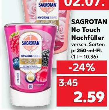 SAGROTAN No Touch Nachfüller versch. Sorten je 250-ml-Fl. (1 l = 10.36)