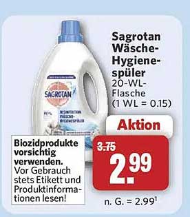 Sagrotan Wäsche-Hygiene-spüler 20-WL-Flasche (1 WL = 0.15)