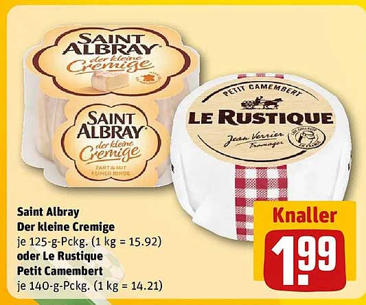 Saint Albray Der kleine Cremige oder Le Rustique Petit Camembert