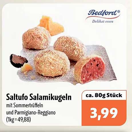 Saltufo Salamikugeln mit Sommertrüffeln und Parmigiano-Reggiano (1kg=49,88)