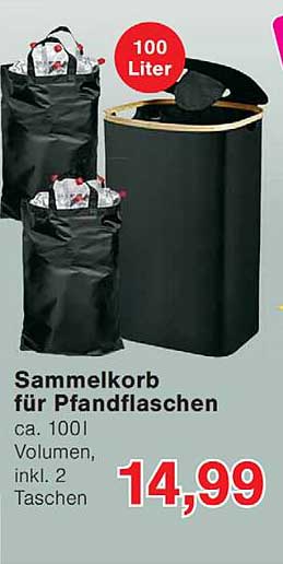 Sammelkorb für Pfandflaschen