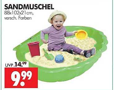 SANDMUSCHEL 88x102x21 cm, versch. Farben
