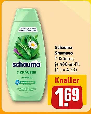 Schauma Shampoo 7 Kräuter, je 400-ml-Fl.
