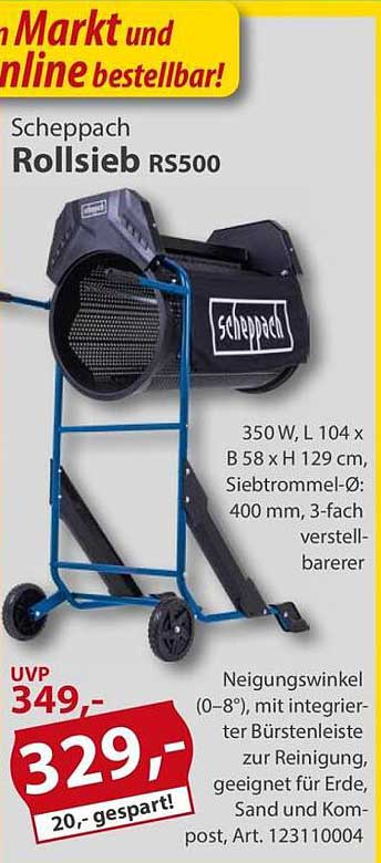 Scheppach Rollsieb RS500