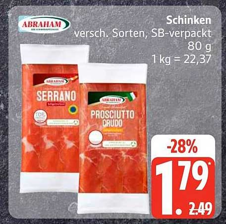 Schinken versch. Sorten, SB-verpackt